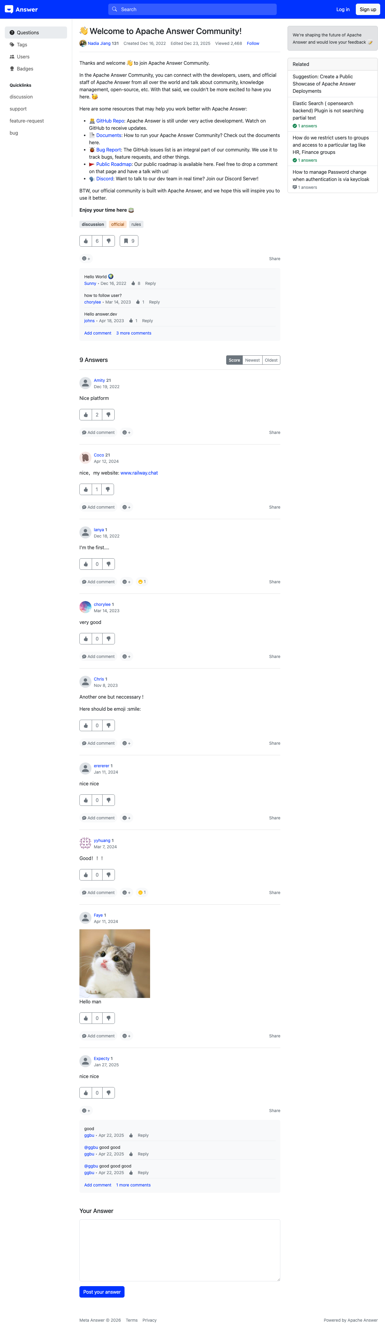 Question Detail Page