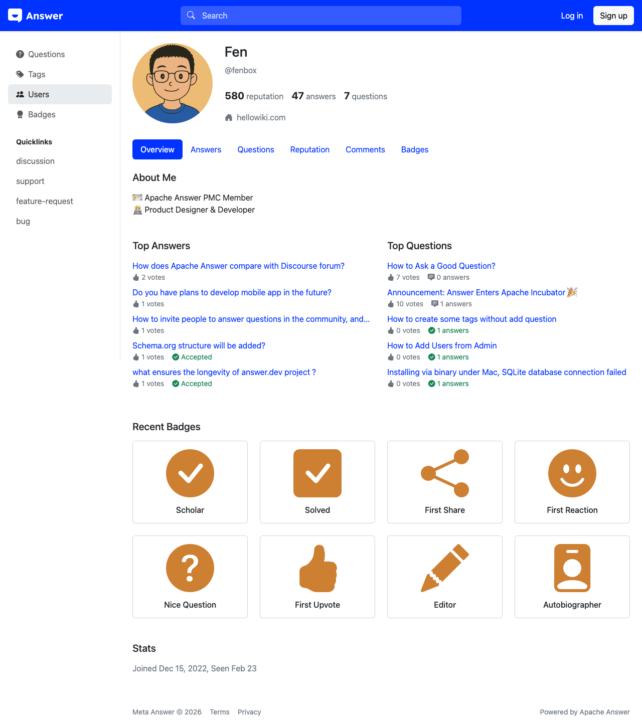 User Profile Page
